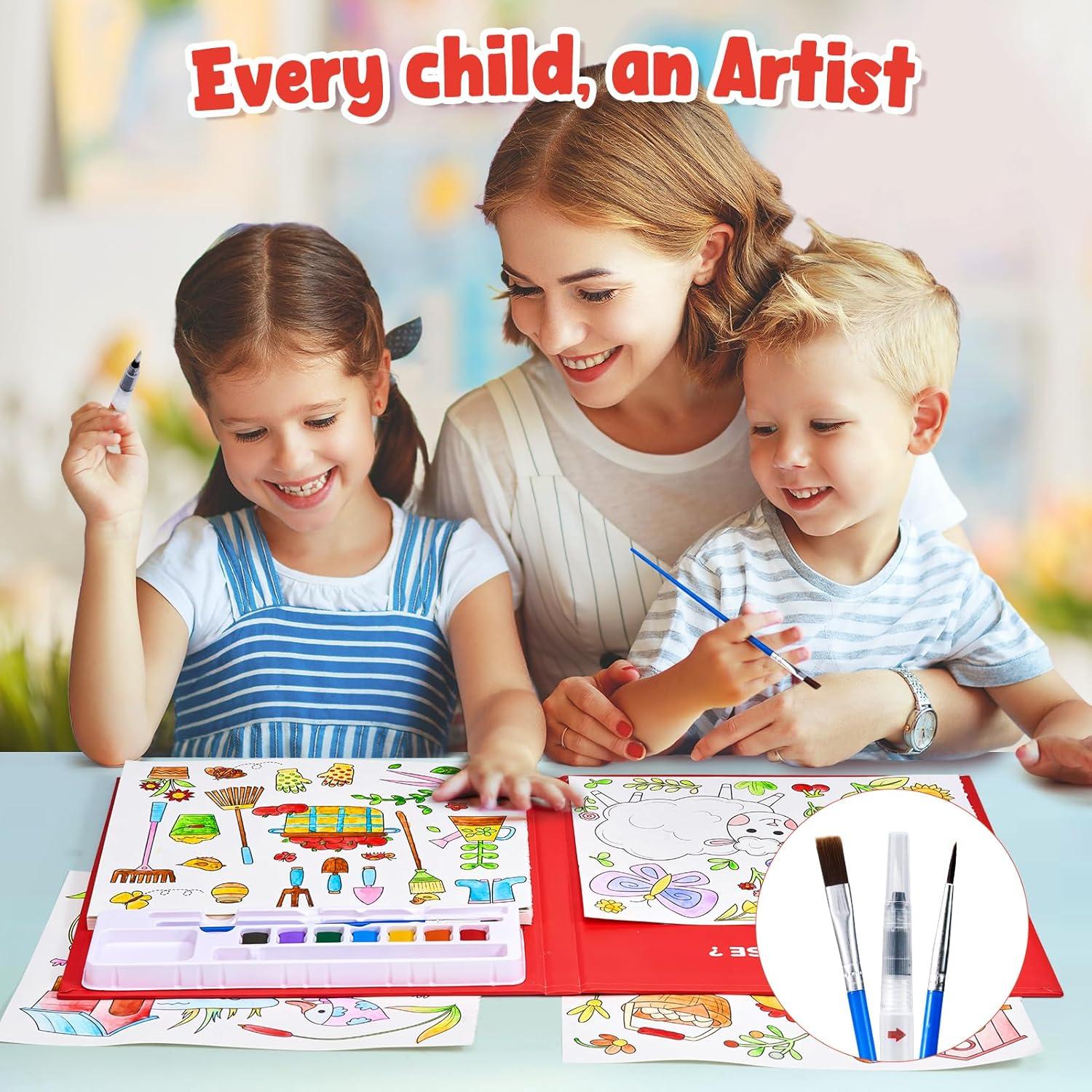 JoyCat Libro de Pintura Acuarela Granja para Niños 3-8 Años