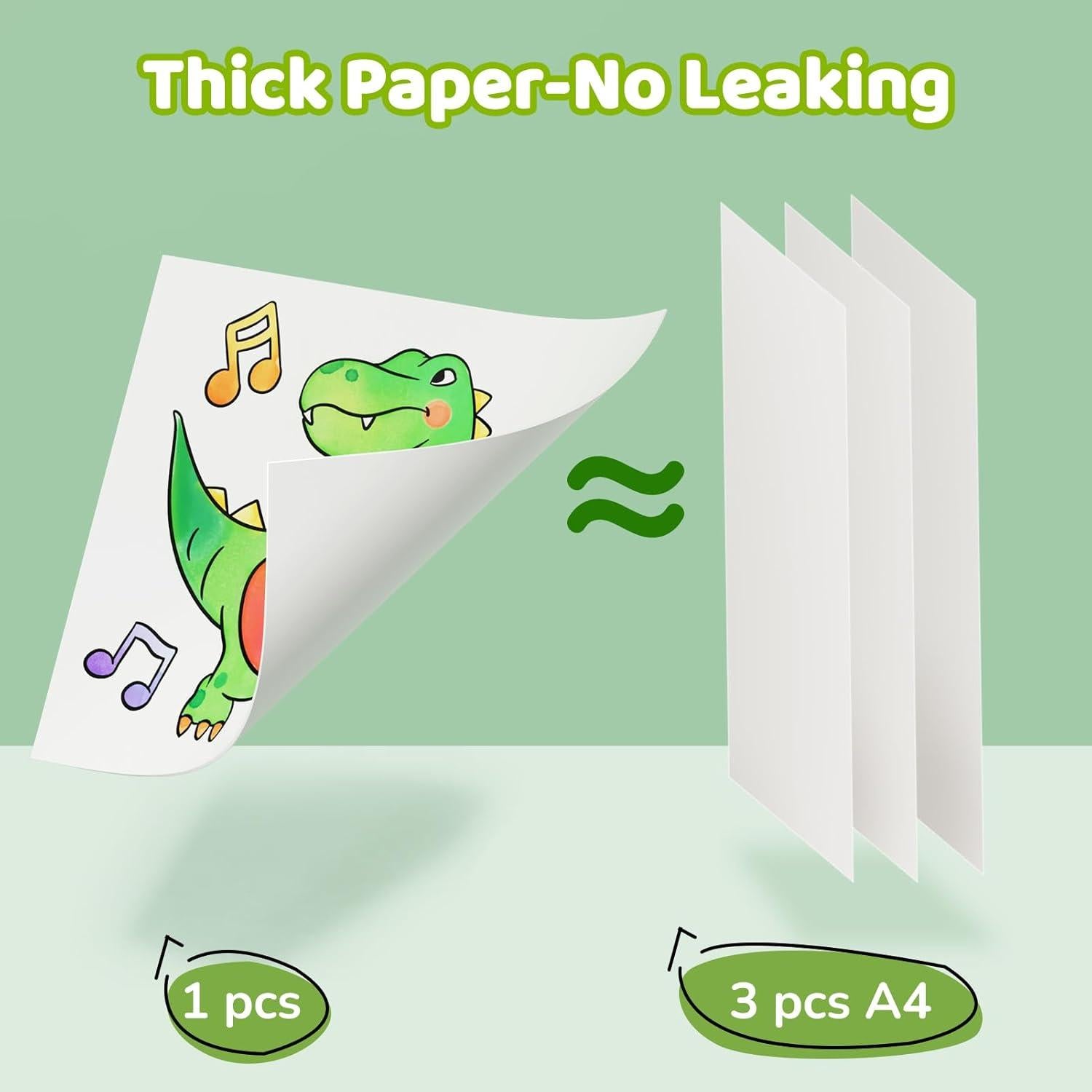 JoyCat Libro de Pintura Acuarela Dinosaurios y Vehículos