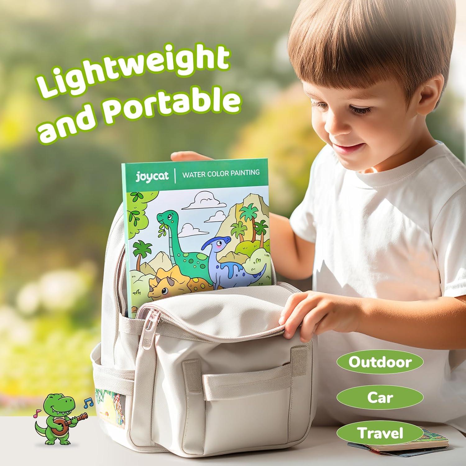 JoyCat Libro de Pintura Acuarela Dinosaurios y Vehículos