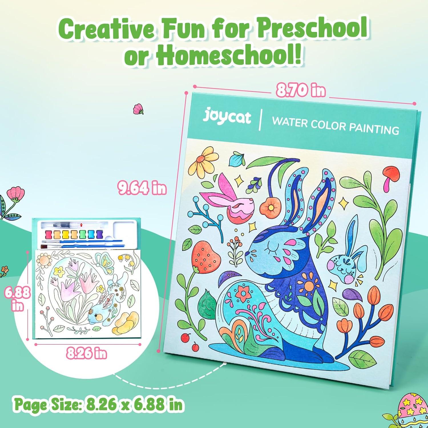 JoyCat Libro de Pintura Acuarela 24.5x22.1 cm para Niños