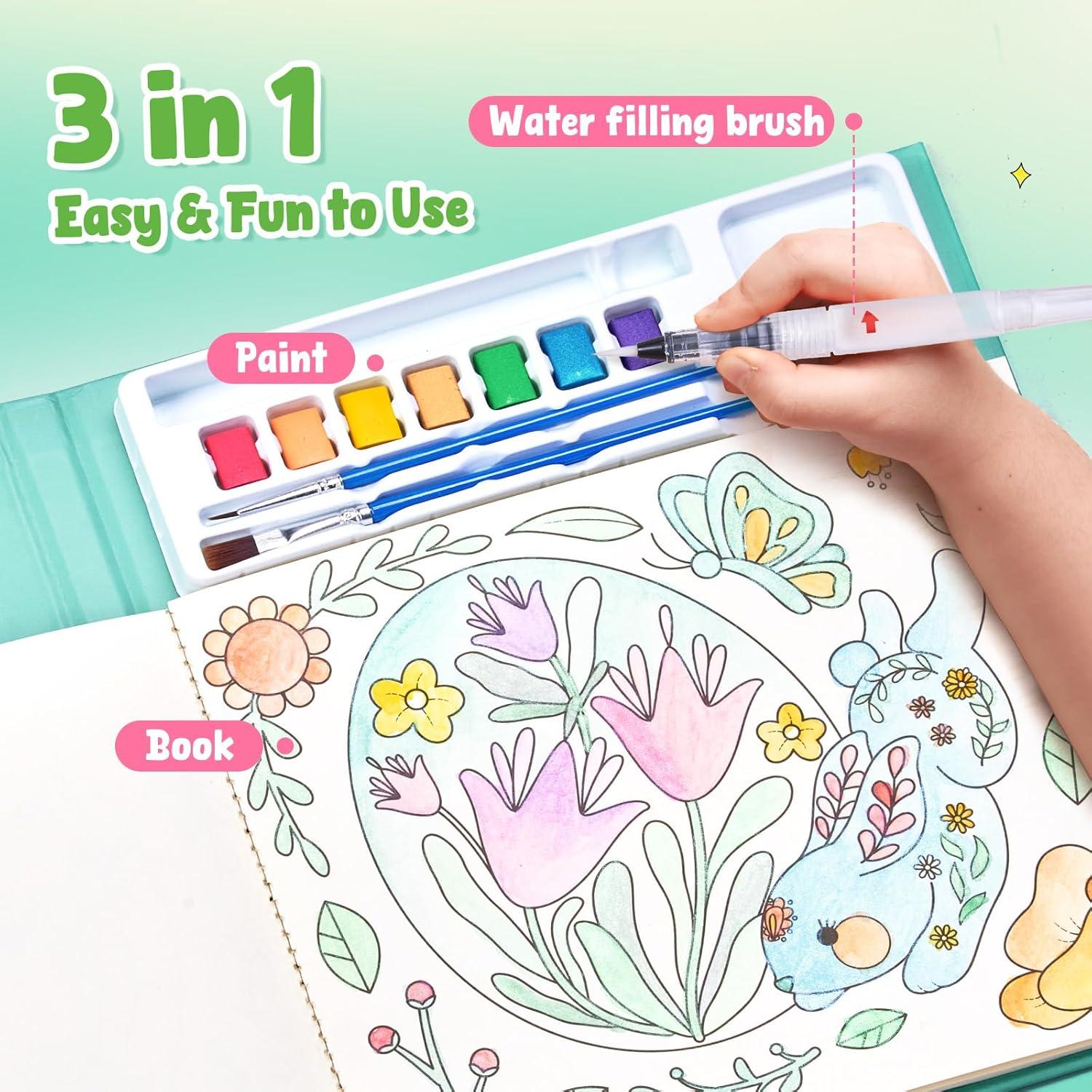 JoyCat Libro de Pintura Acuarela 24.5x22.1 cm para Niños