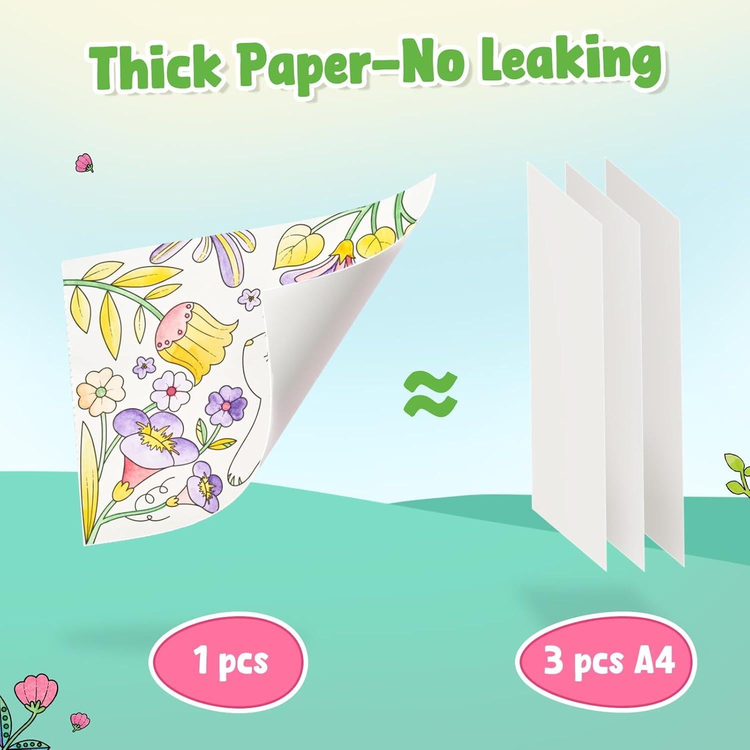 JoyCat Libro de Pintura Acuarela 24.5x22.1 cm para Niños