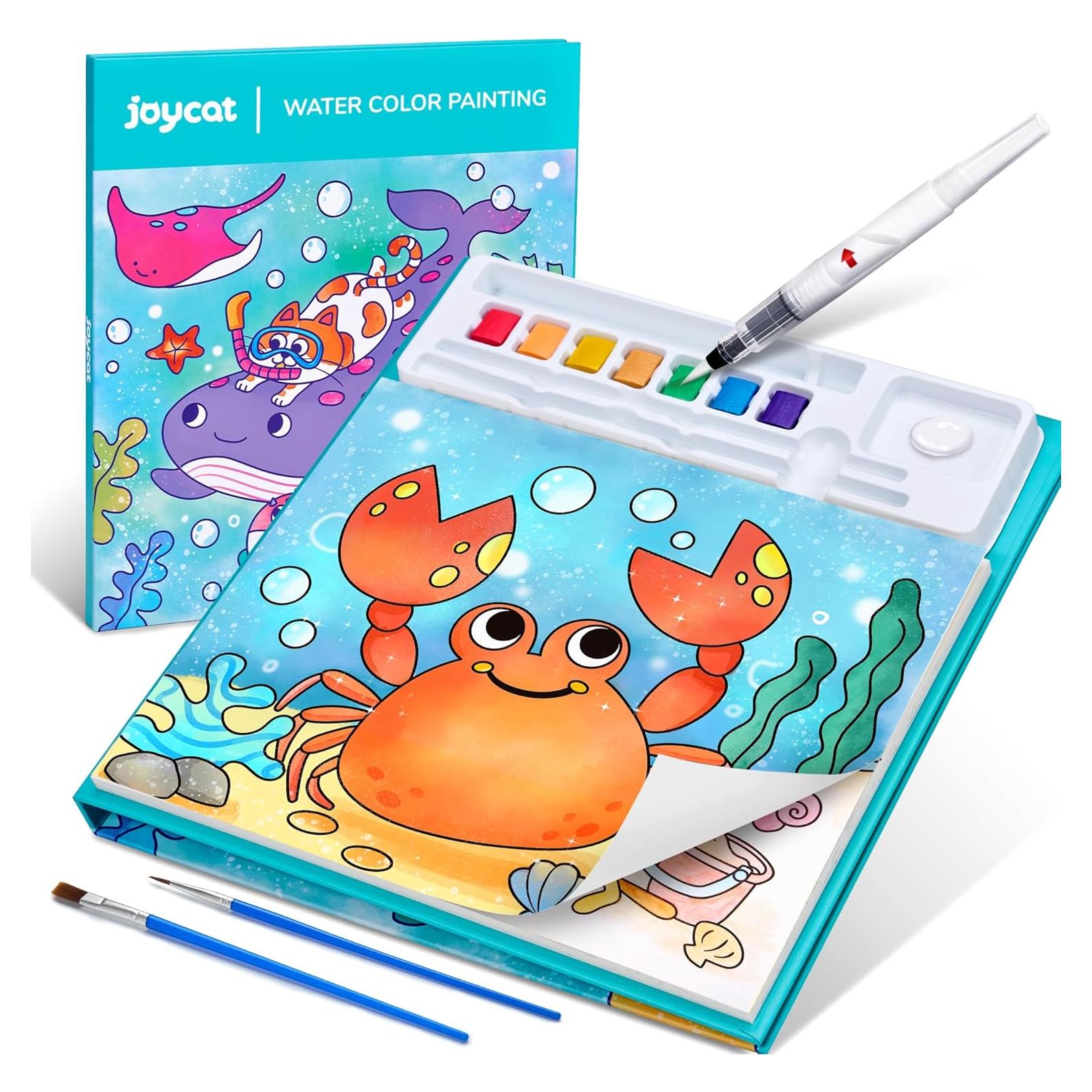 Libro de Pintura Acuarela JoyCat Animales Marinos 21x17.5cm