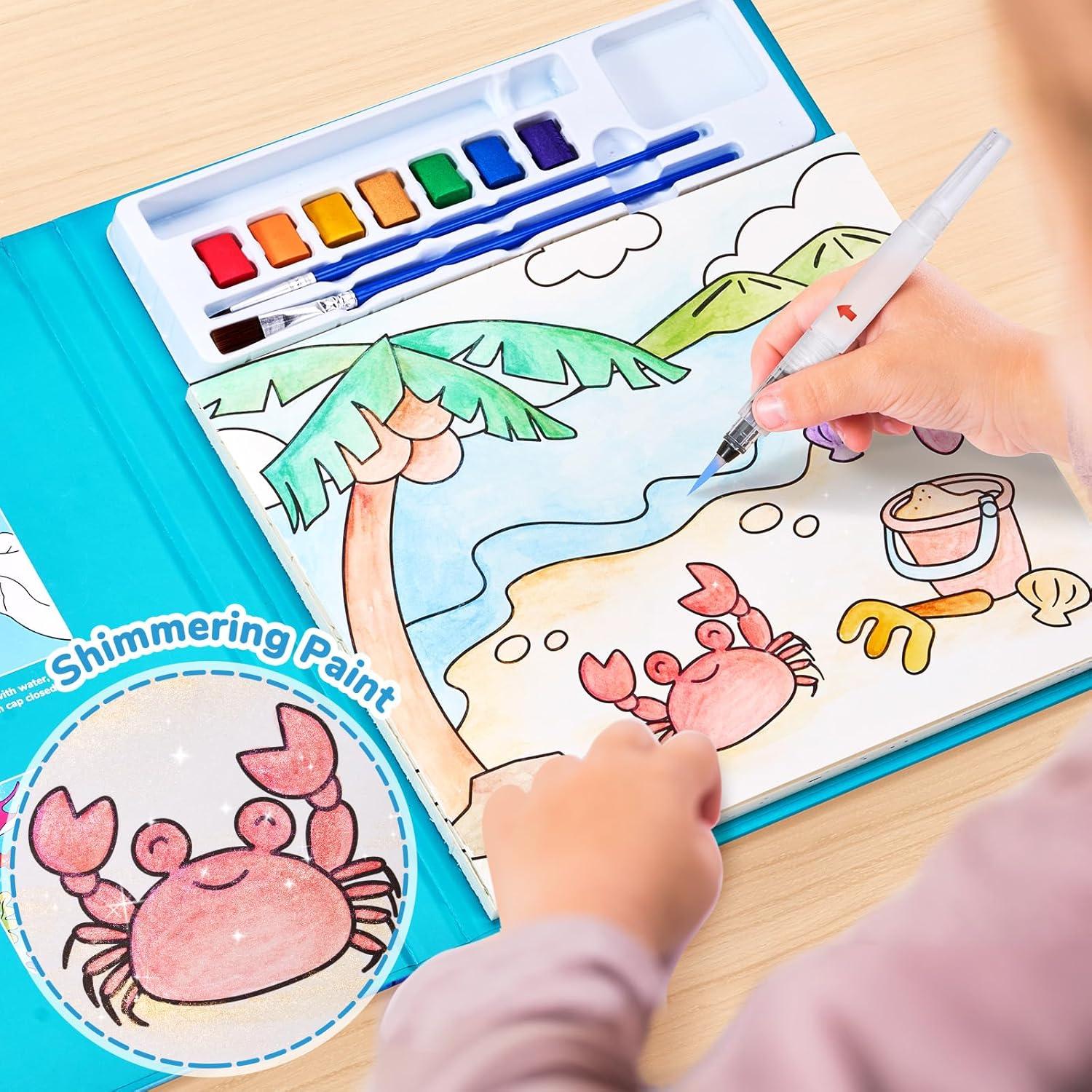 Libro de Pintura Acuarela JoyCat Animales Marinos 21x17.5cm