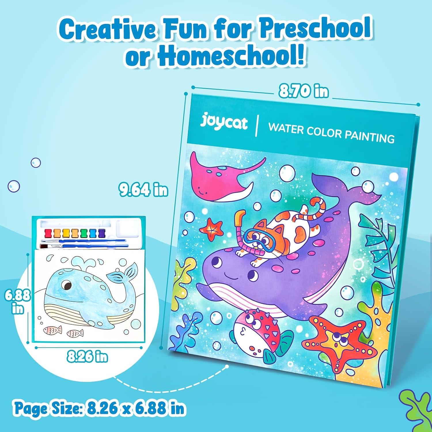 Libro de Pintura Acuarela JoyCat Animales Marinos 21x17.5cm