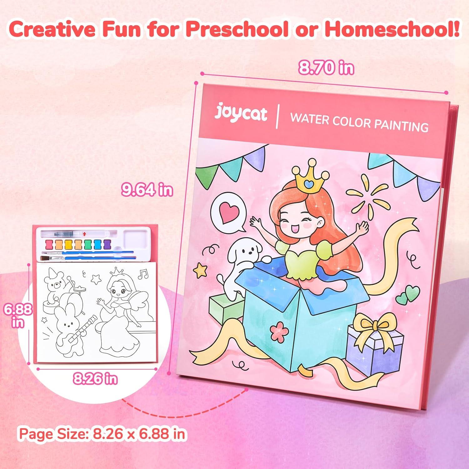 JoyCat Libro de Pintura Acuarela para Niños 3-8 Años