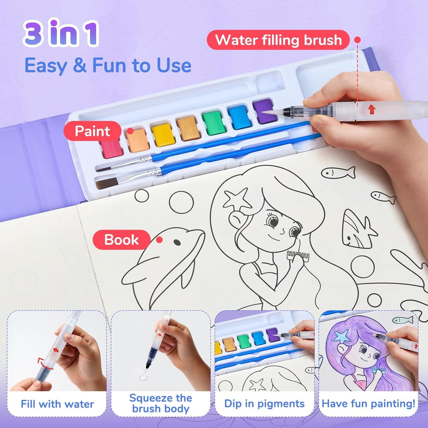 Libro de Pintura Acuarela JoyCat Mundo Submarino 21x17.5cm