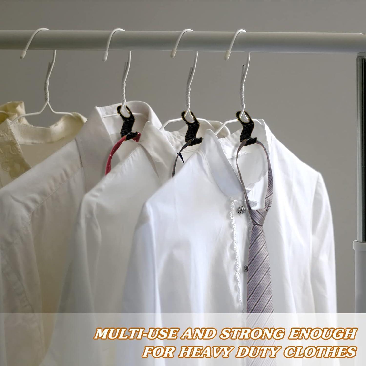 15 Ganchos Conectores de Perchas Woonsoon Metal Negro 15kg