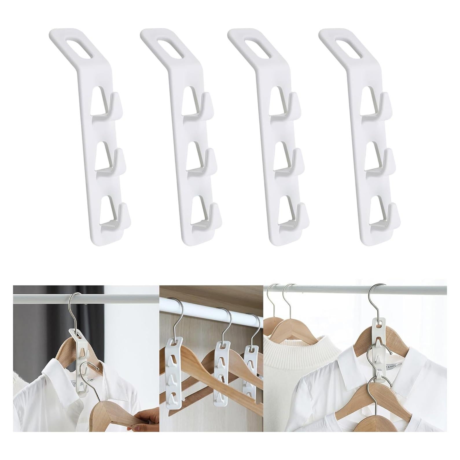 4 Ganchos Conectores para Perchas LixiongDog Ahorra Espacio