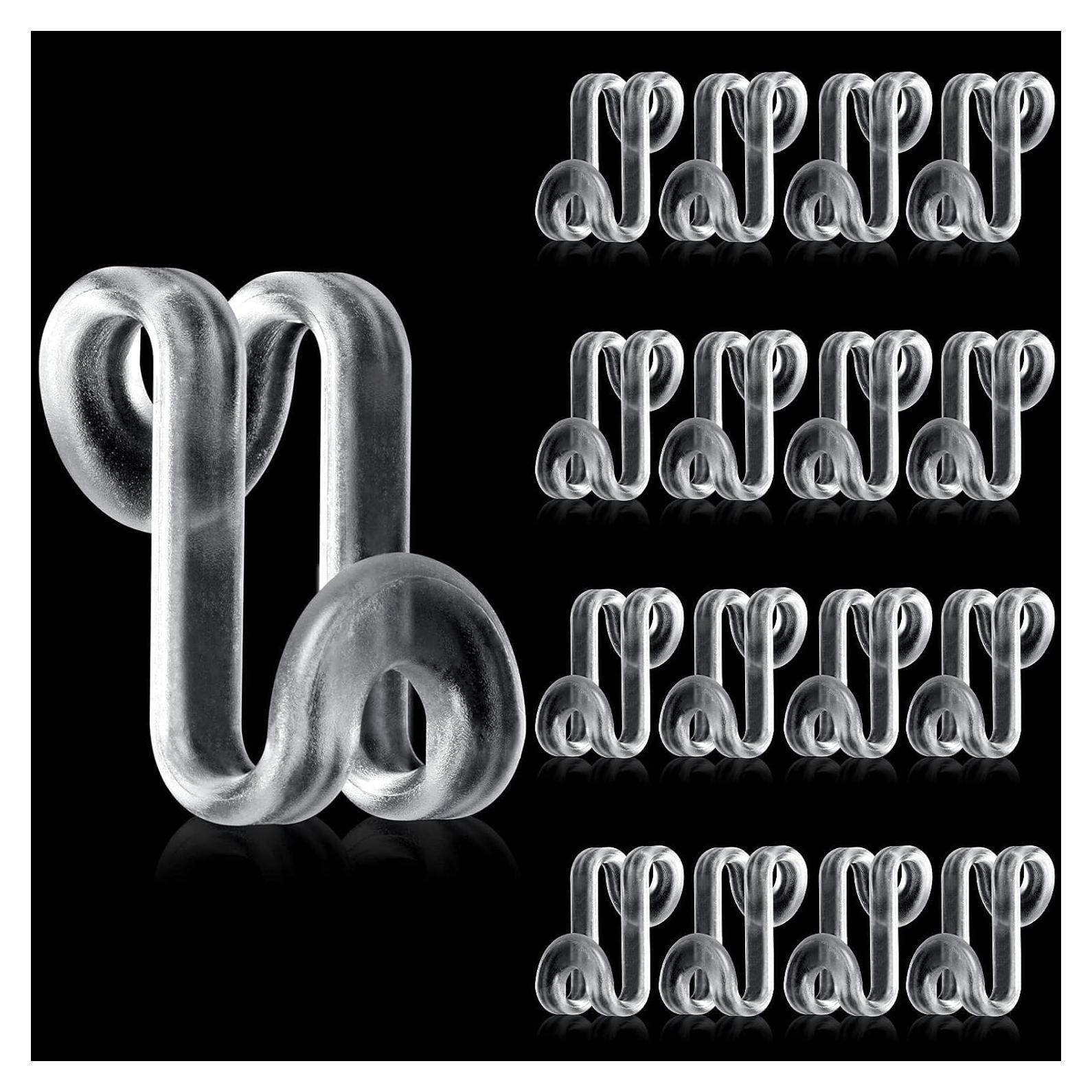 Ganchos Conectores para Perchas Jetec 48 Piezas Transparente