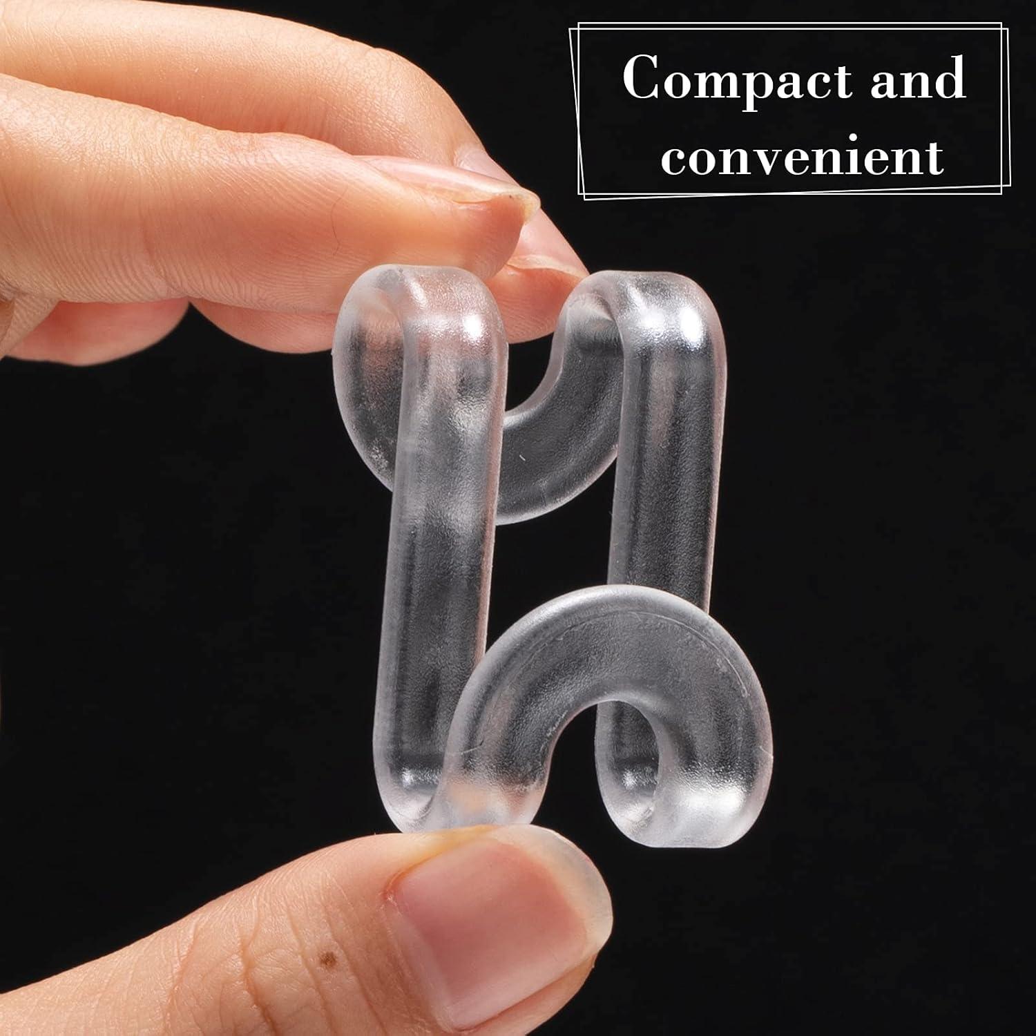 Ganchos Conectores para Perchas Jetec 48 Piezas Transparente