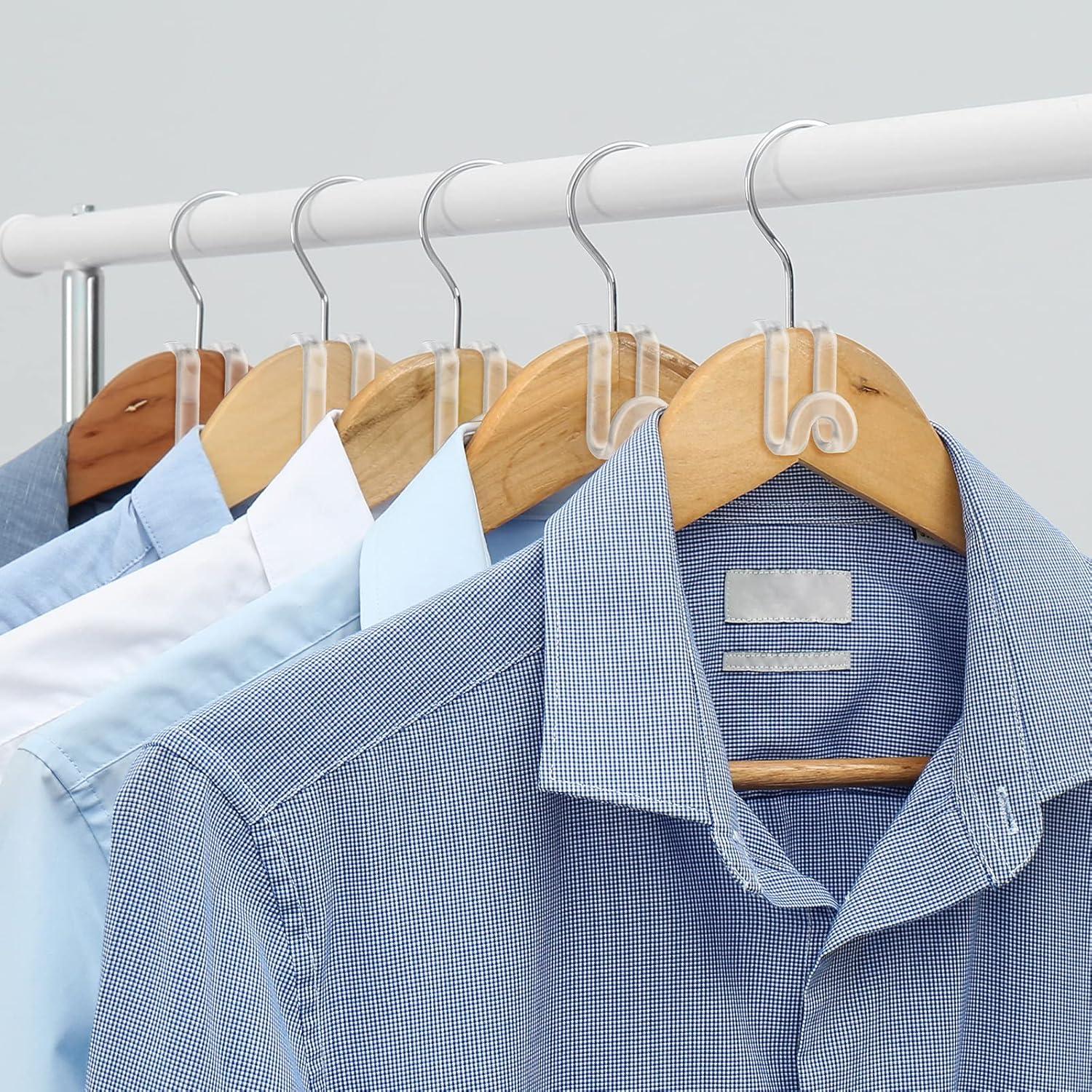 Ganchos Conectores para Perchas Jetec 48 Piezas Transparente