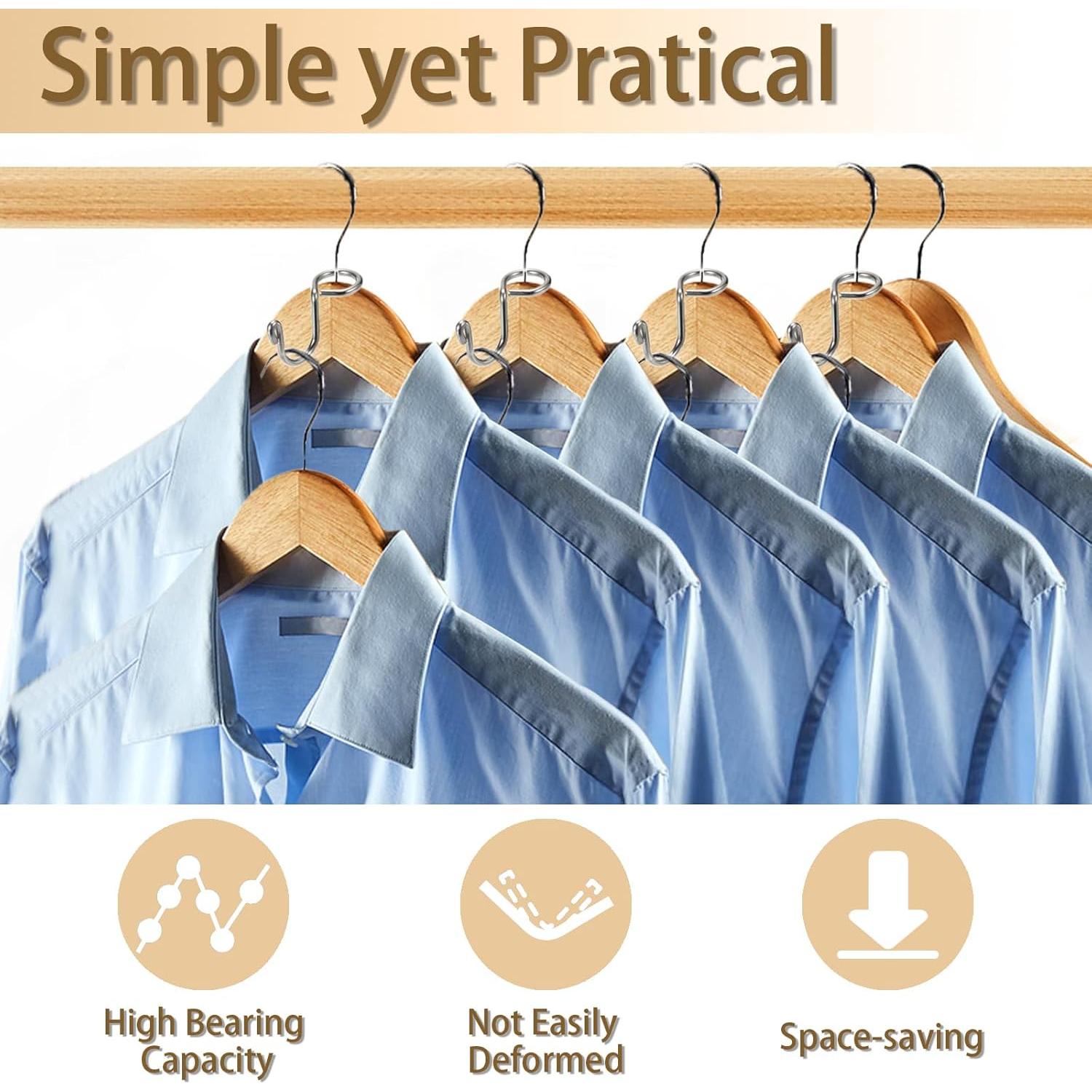 Ganchos Conectores de Perchas Kokone 30 Piezas Metal Plateado