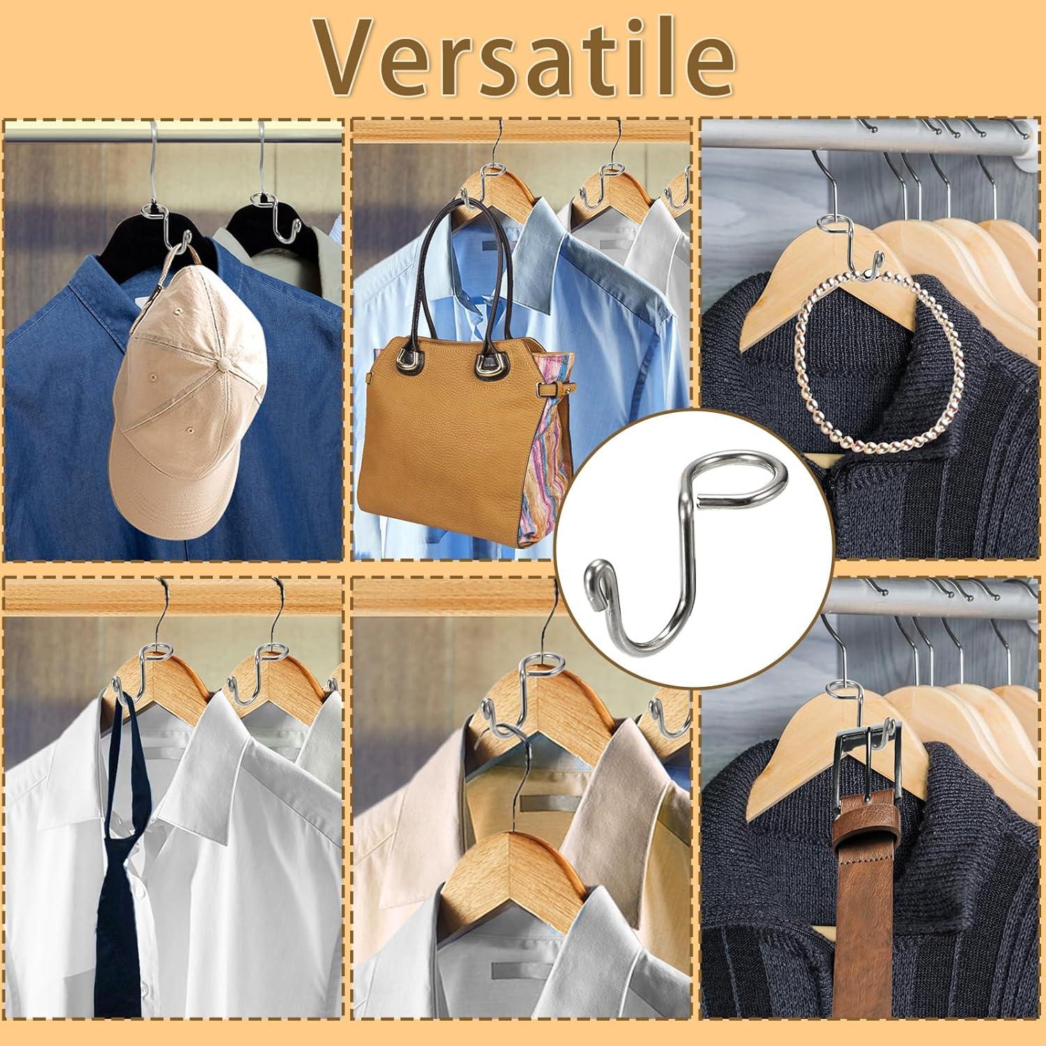 Ganchos Conectores de Perchas Kokone 30 Piezas Metal Plateado