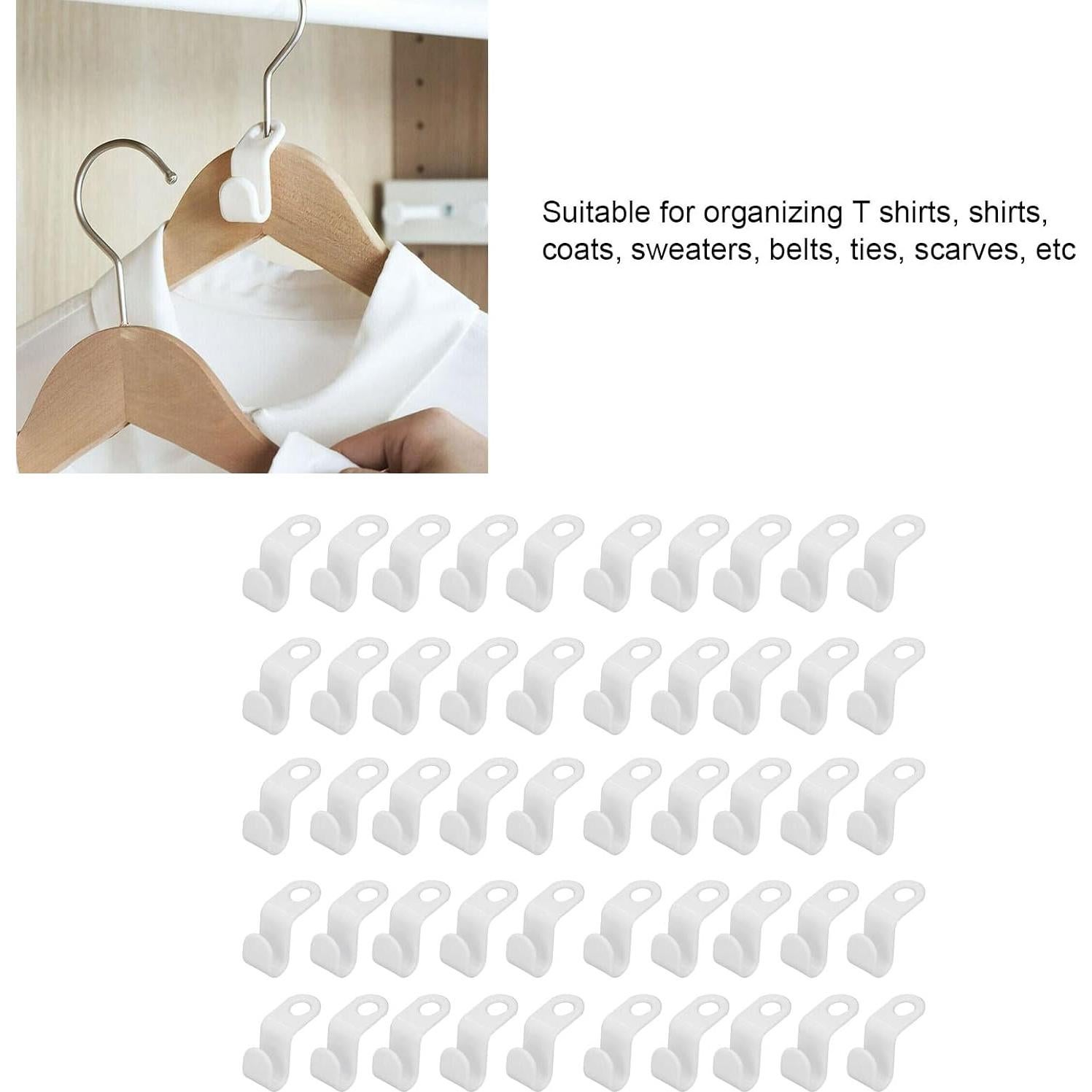 50 Ganchos Conectores para Perchas HERCHR - Ahorra Espacio