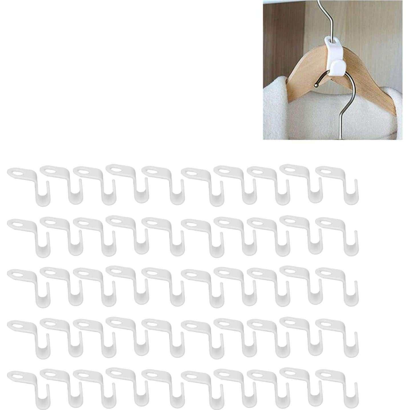 50 Ganchos Conectores para Perchas HERCHR - Ahorra Espacio