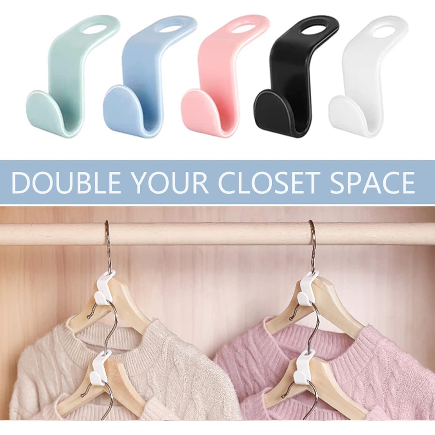 Ganchos Conectores para Perchas Yasowdkel - 50 Pcs Ahorra Espacio