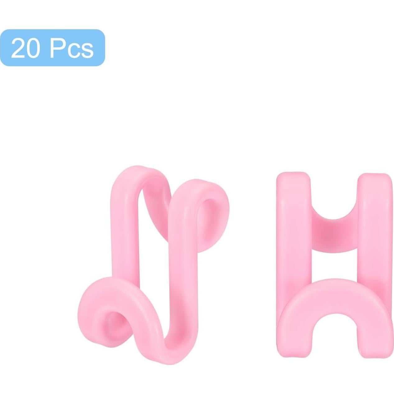 Ganchos Conectores de Percha uxcell 20 Piezas ABS Rosa