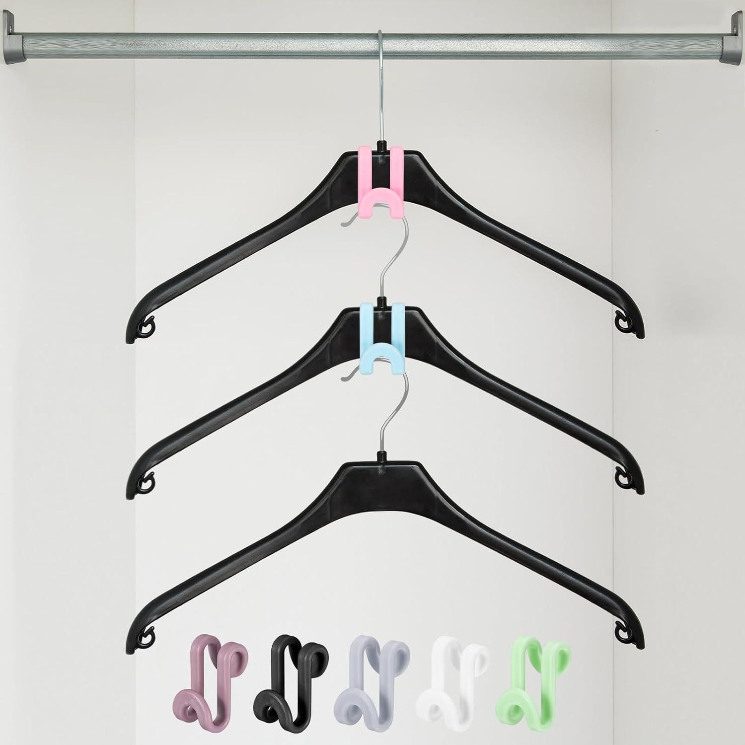 Ganchos Conectores de Percha uxcell 20 Piezas ABS Rosa