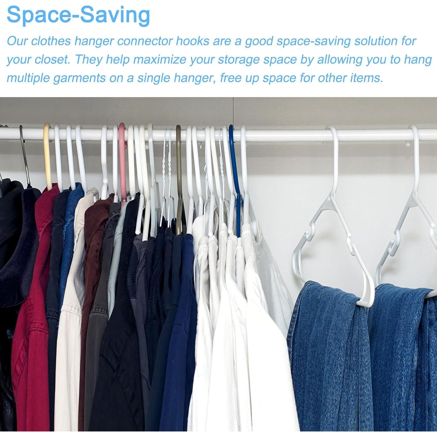 Ganchos Conectores de Percha uxcell 20 Piezas ABS Rosa