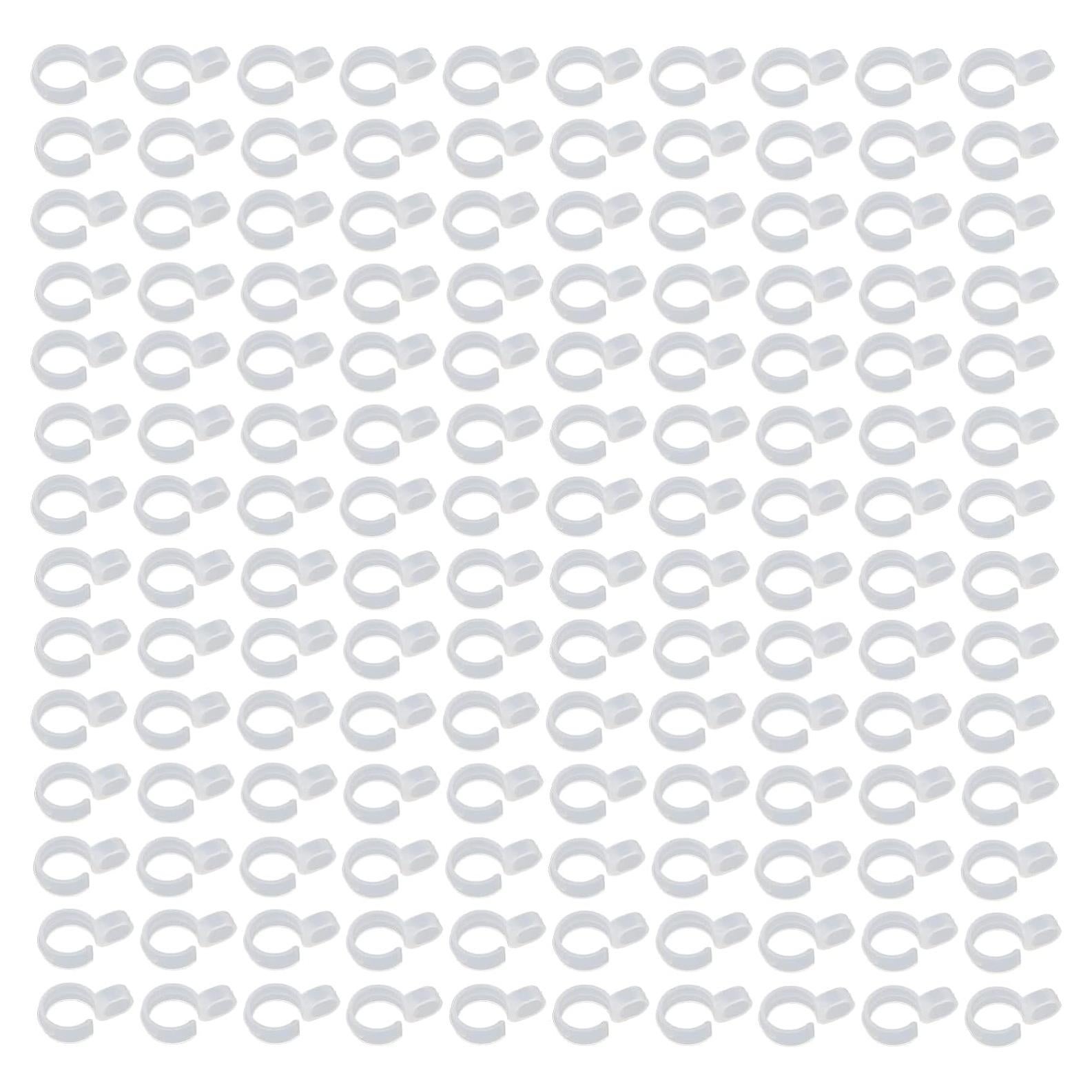 100 Ganchos Conectores Plástico Balacoo Organizador Blanco