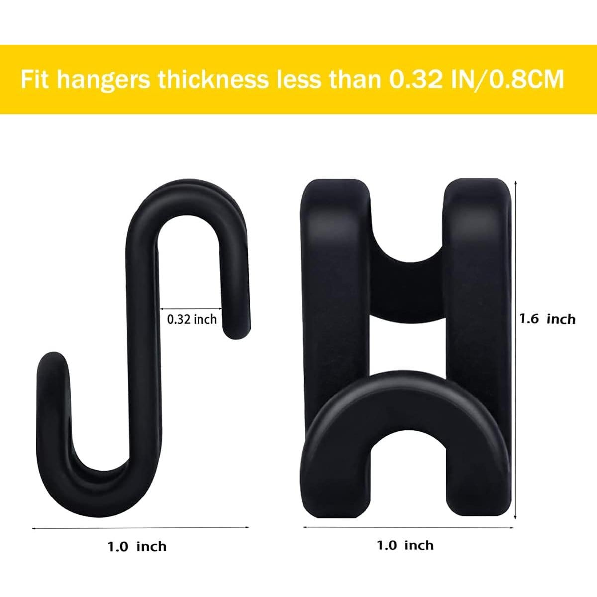 80 Ganchos Conectores para Perchas Moda y Estilo - Plástico