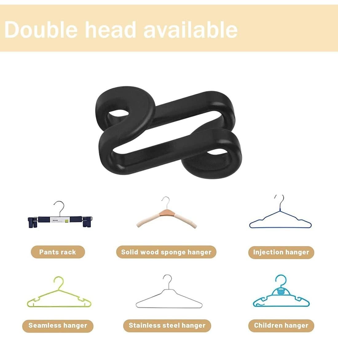 80 Ganchos Conectores para Perchas Moda y Estilo - Plástico