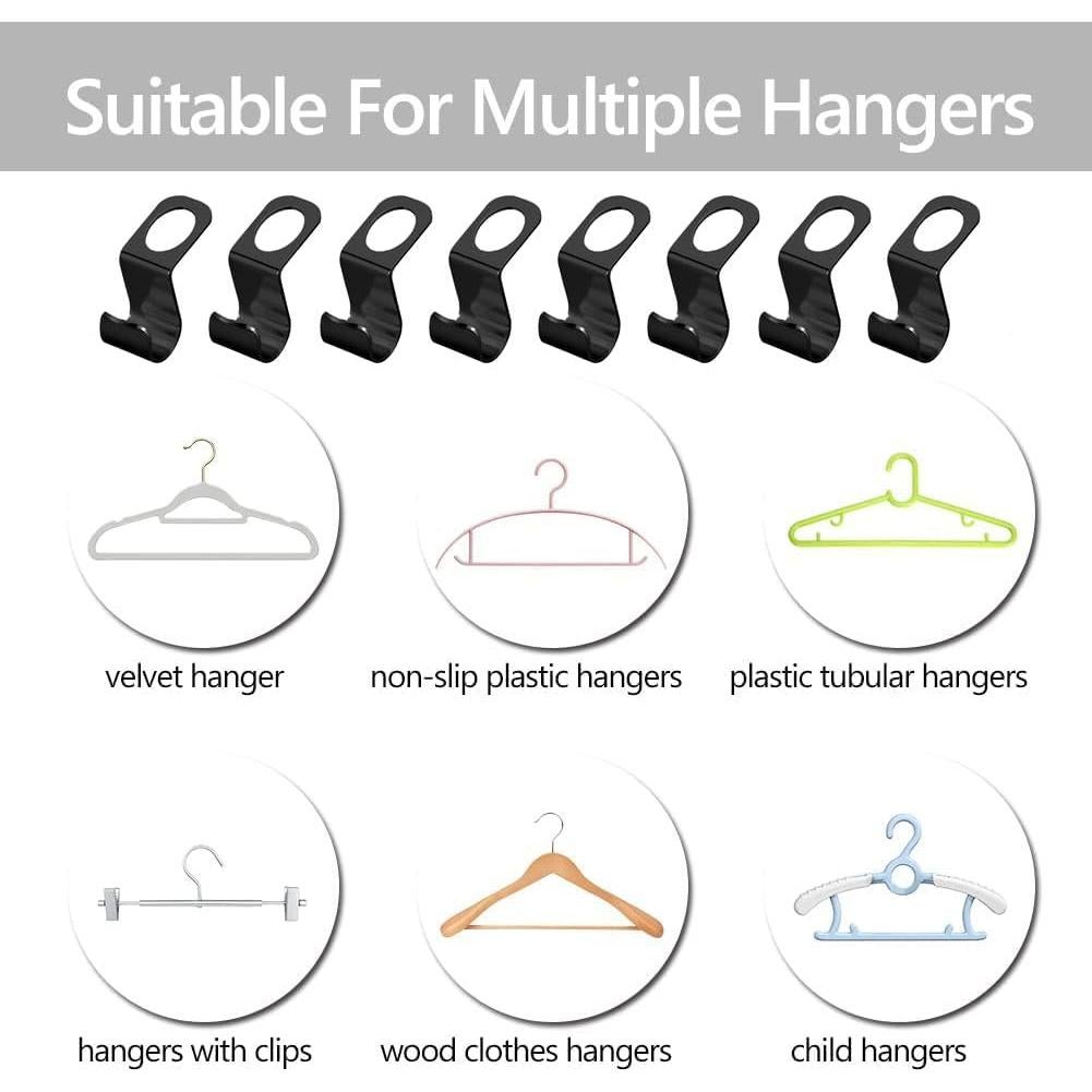 Ganchos Conectores de Perchas Woonsoon 24 Pcs Acero Inoxidable