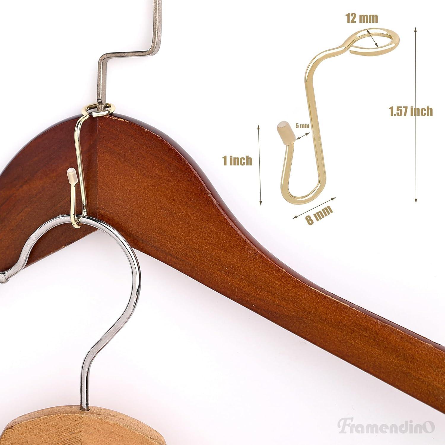 Ganchos Conector de Percha Framendino 50 Piezas Oro Metal