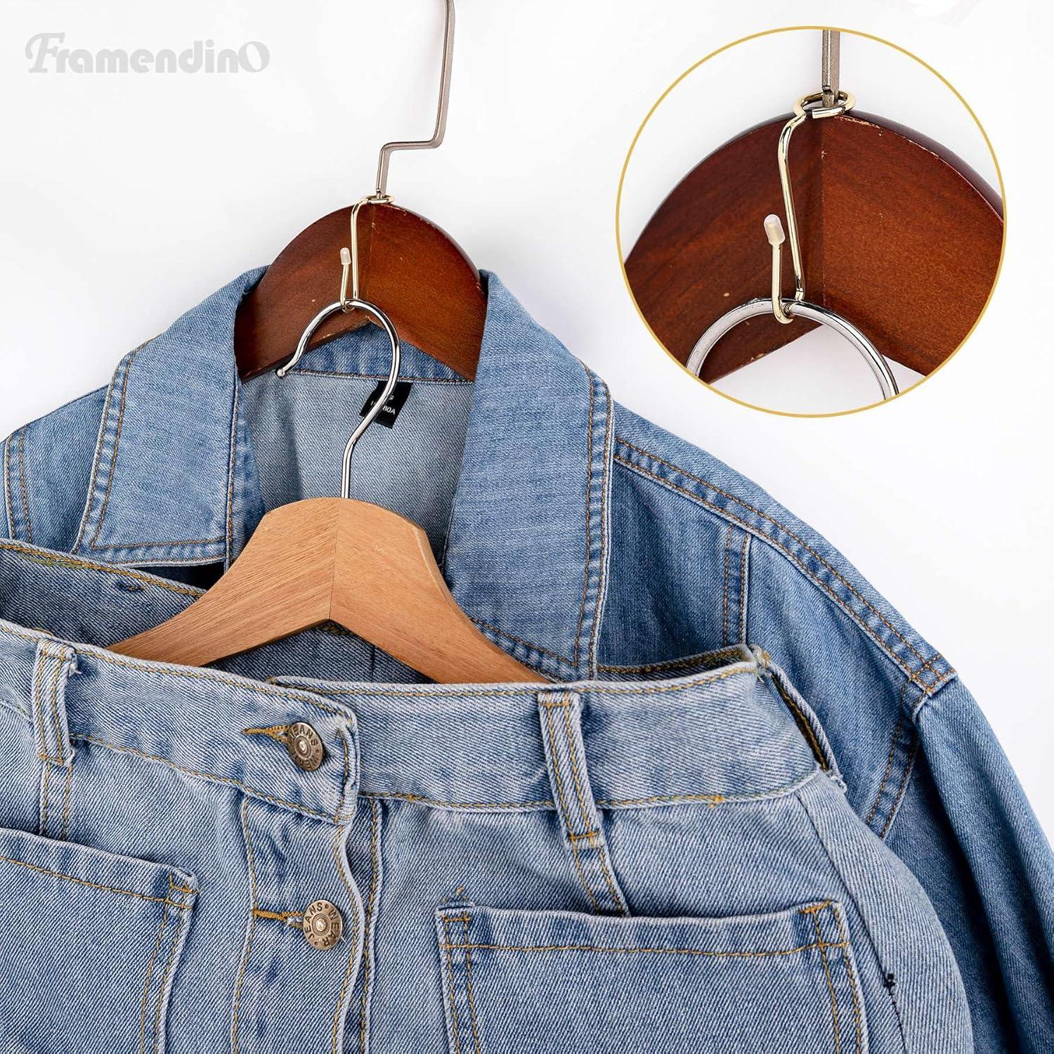 Ganchos Conector de Percha Framendino 50 Piezas Oro Metal