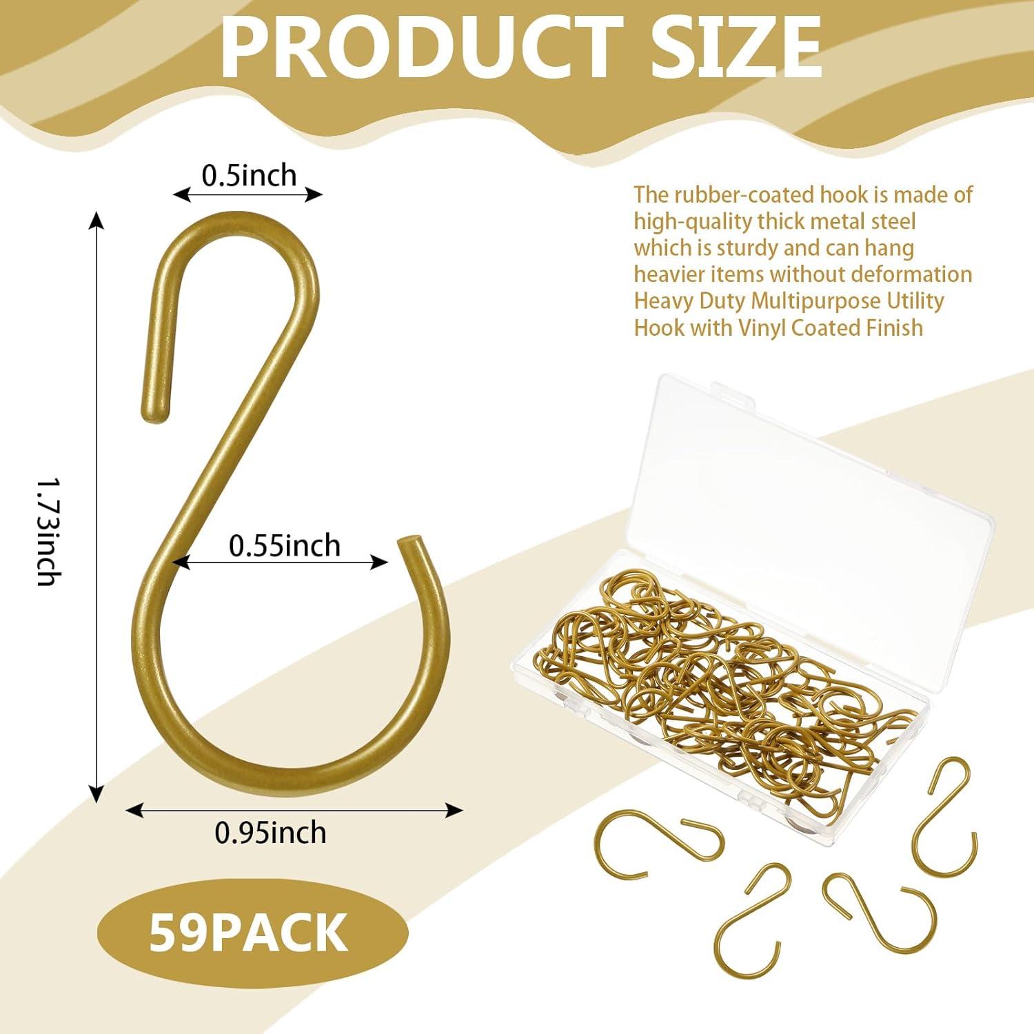 Ganchos S Dorados Sratte 60 Pcs 4.4 cm Alta Resistencia