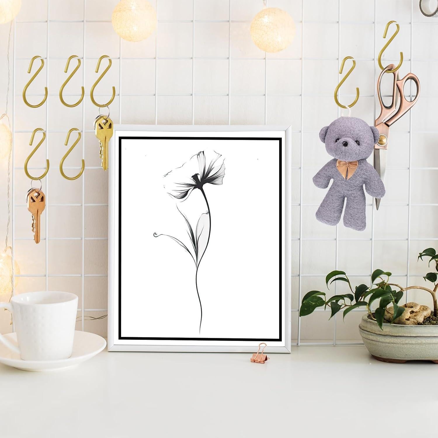 Ganchos S Dorados Sratte 60 Pcs 4.4 cm Alta Resistencia