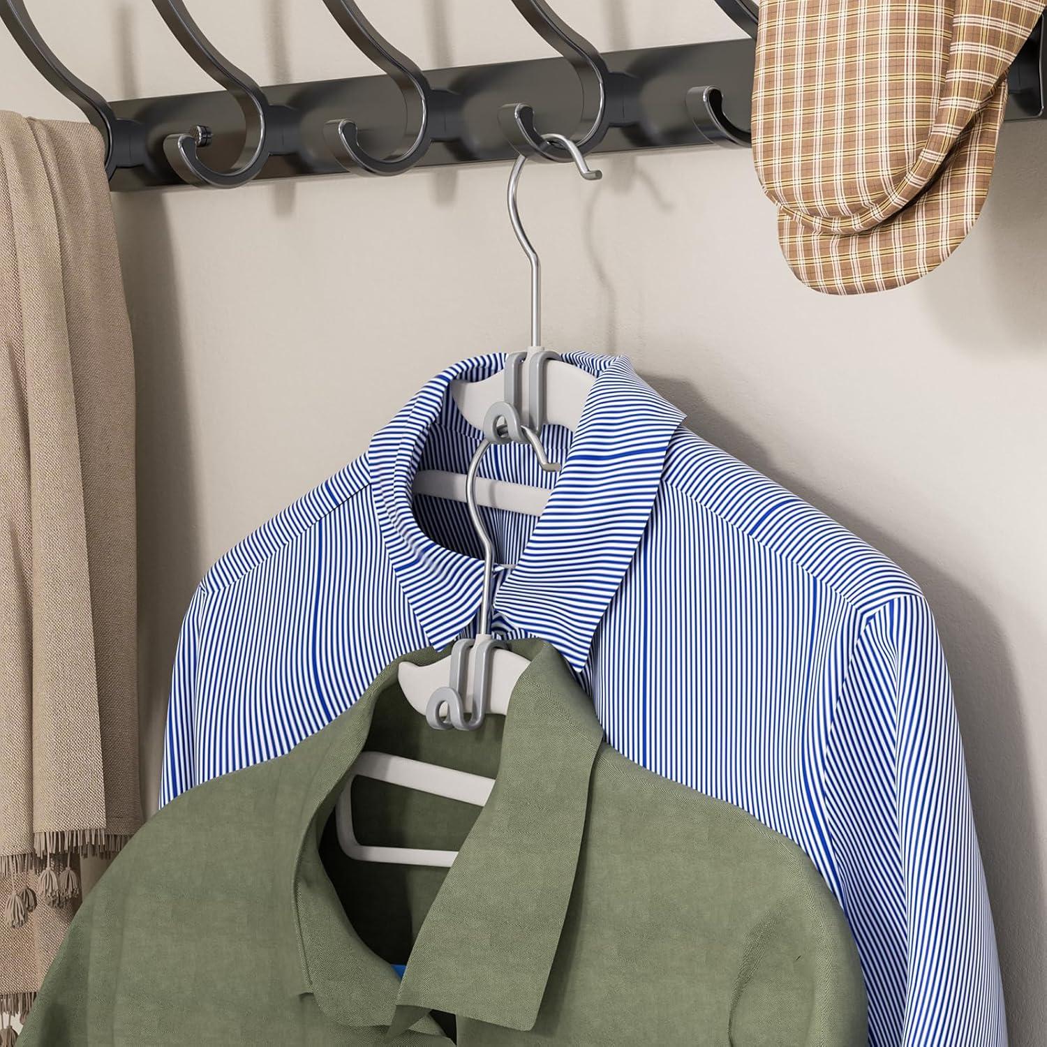 Ganchos Conectores Grises Tinfol 100 Piezas para Closet