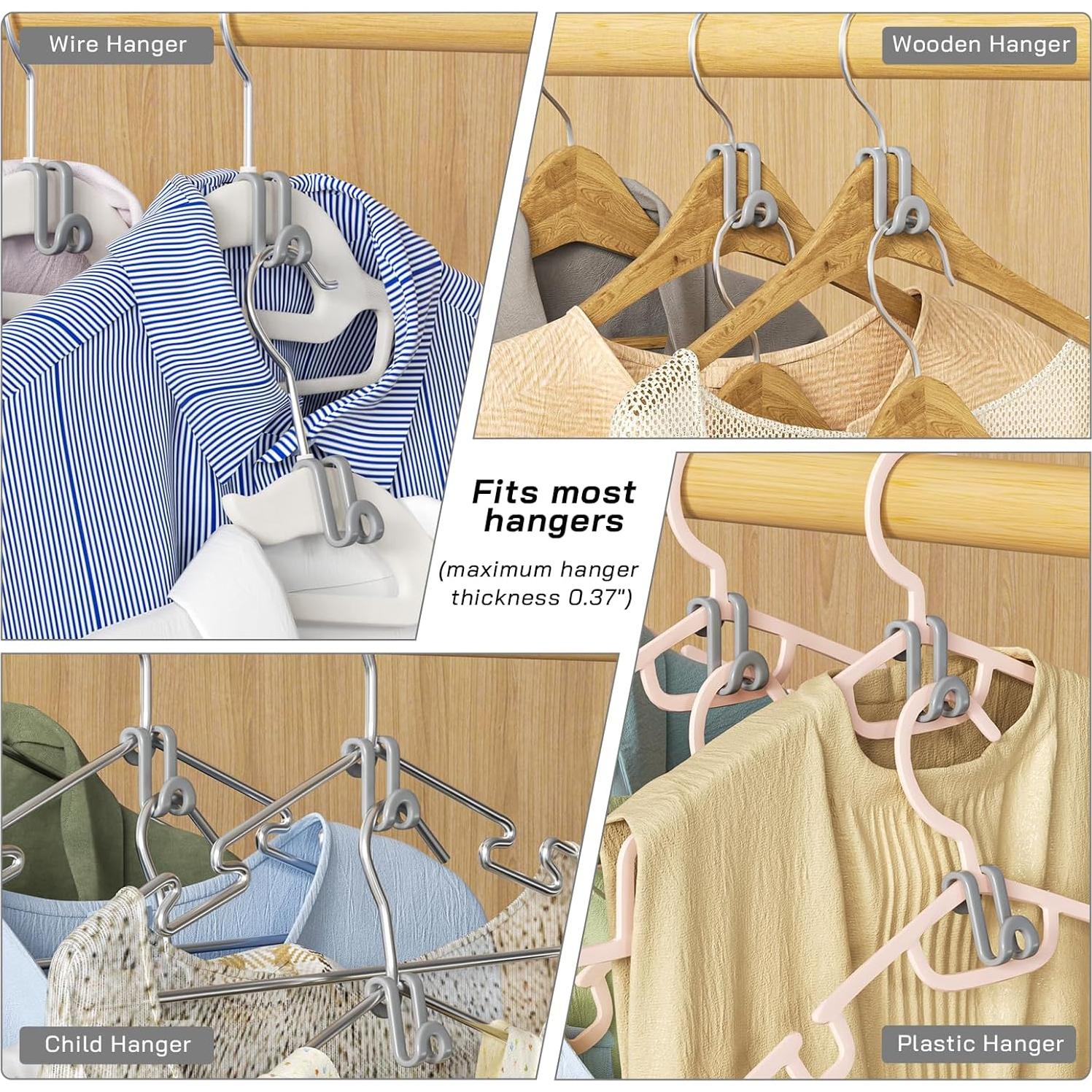 Ganchos Conectores Grises Tinfol 100 Piezas para Closet