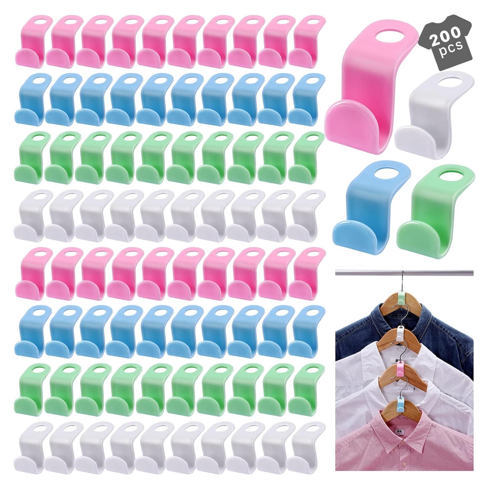 200 Ganchos Conectores para Perchas Erinnmy - Ahorra Espacio