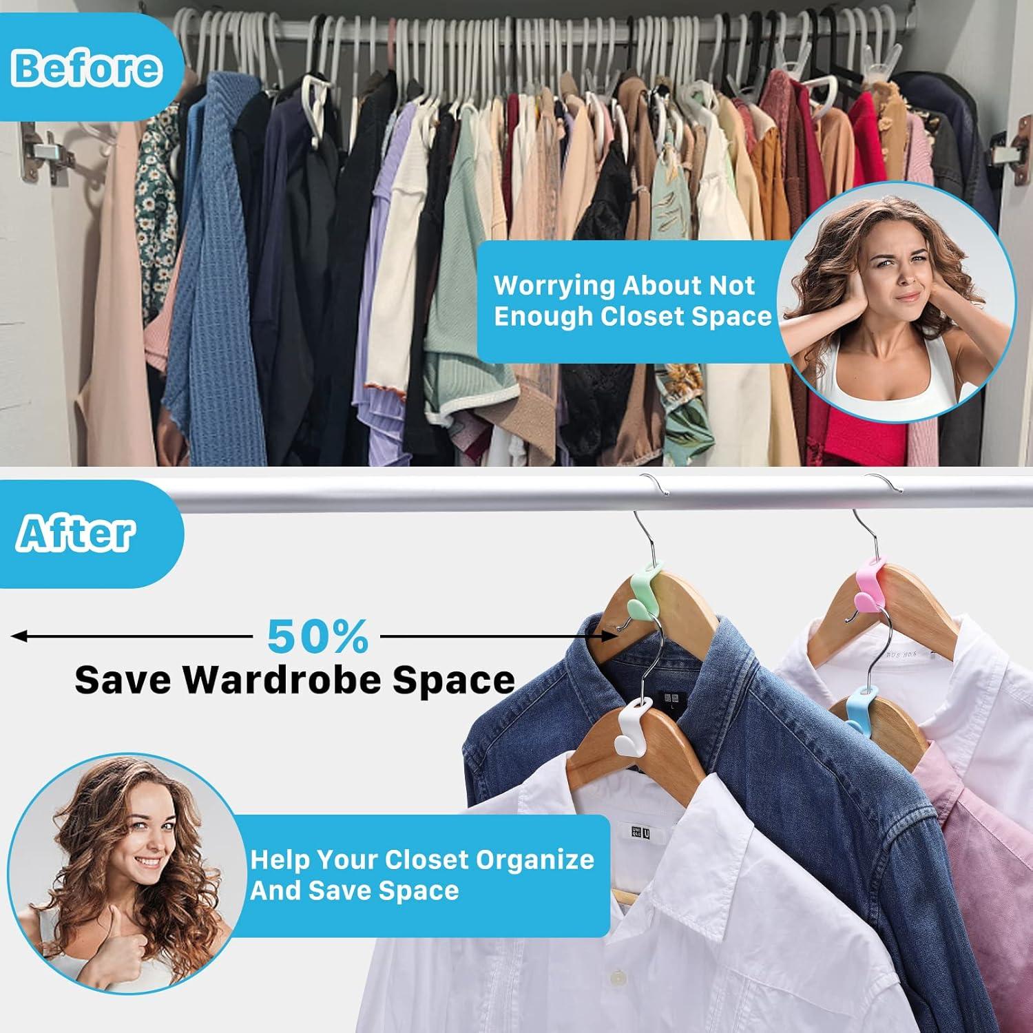 200 Ganchos Conectores para Perchas Erinnmy - Ahorra Espacio