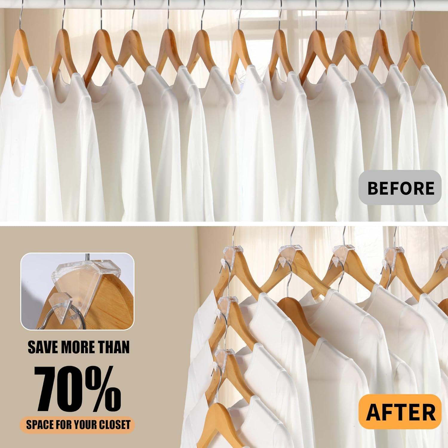 Ganchos Conectores de Perchas SLMT 30 Pack Transparente