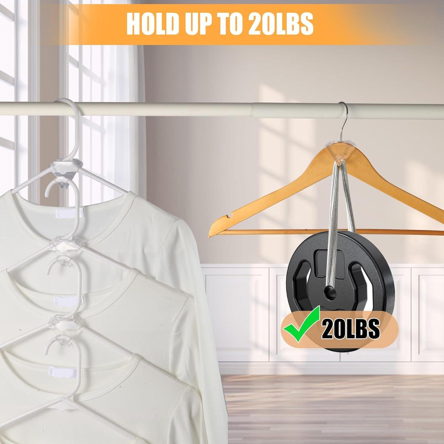 Ganchos Conectores de Perchas SLMT 30 Pack Transparente