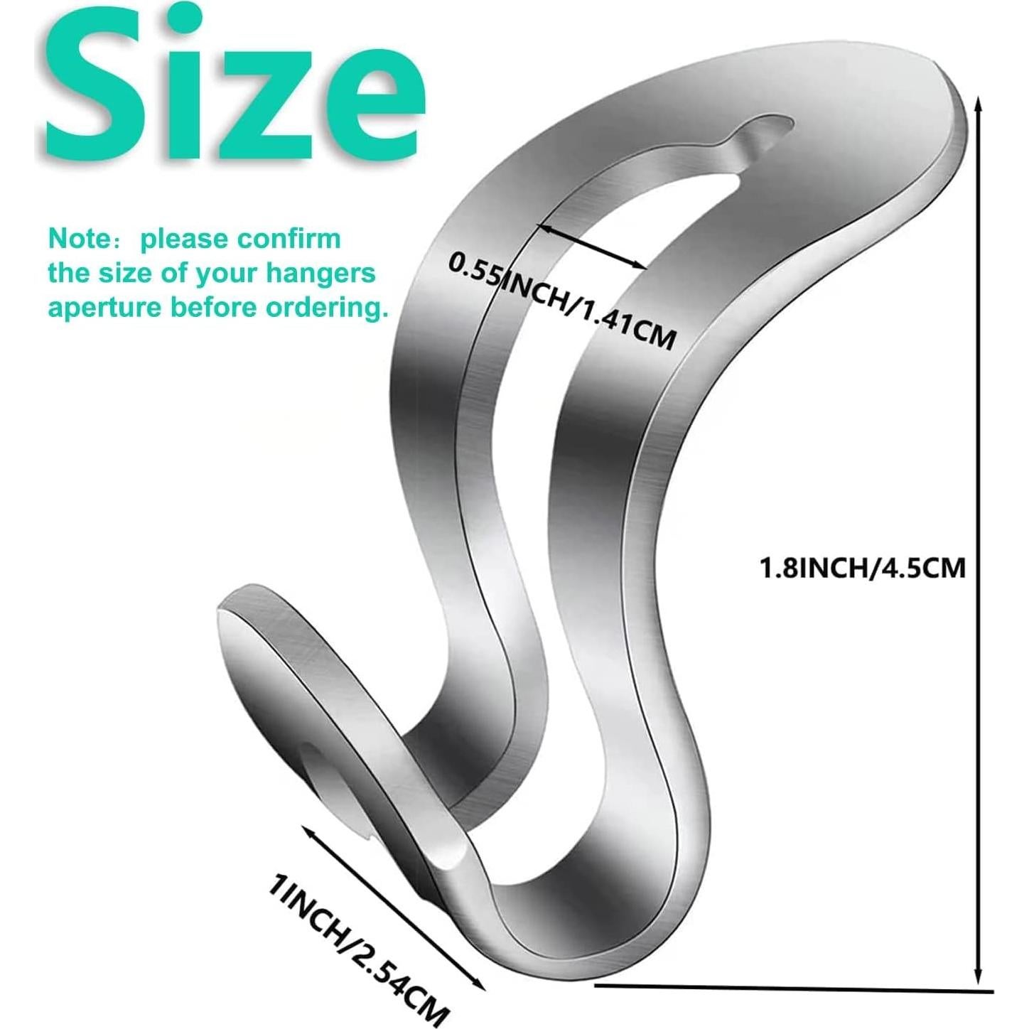 Ganchos Conectores de Perchas Pyoimmne - Acero Inoxidable 20PC