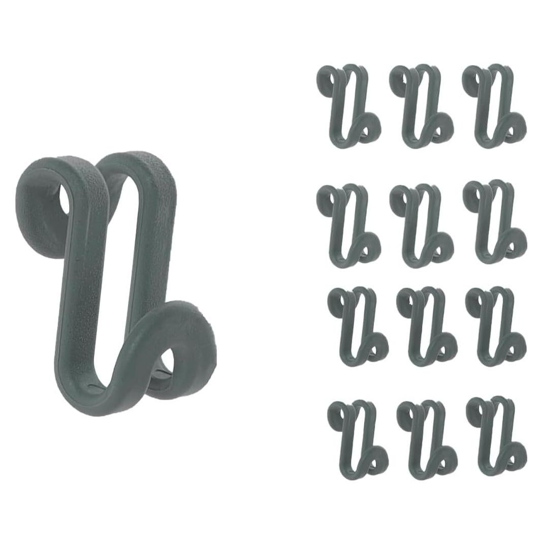 Paquete de 12 Ganchos Conectores MIXNEX para Ropa Gris Mate