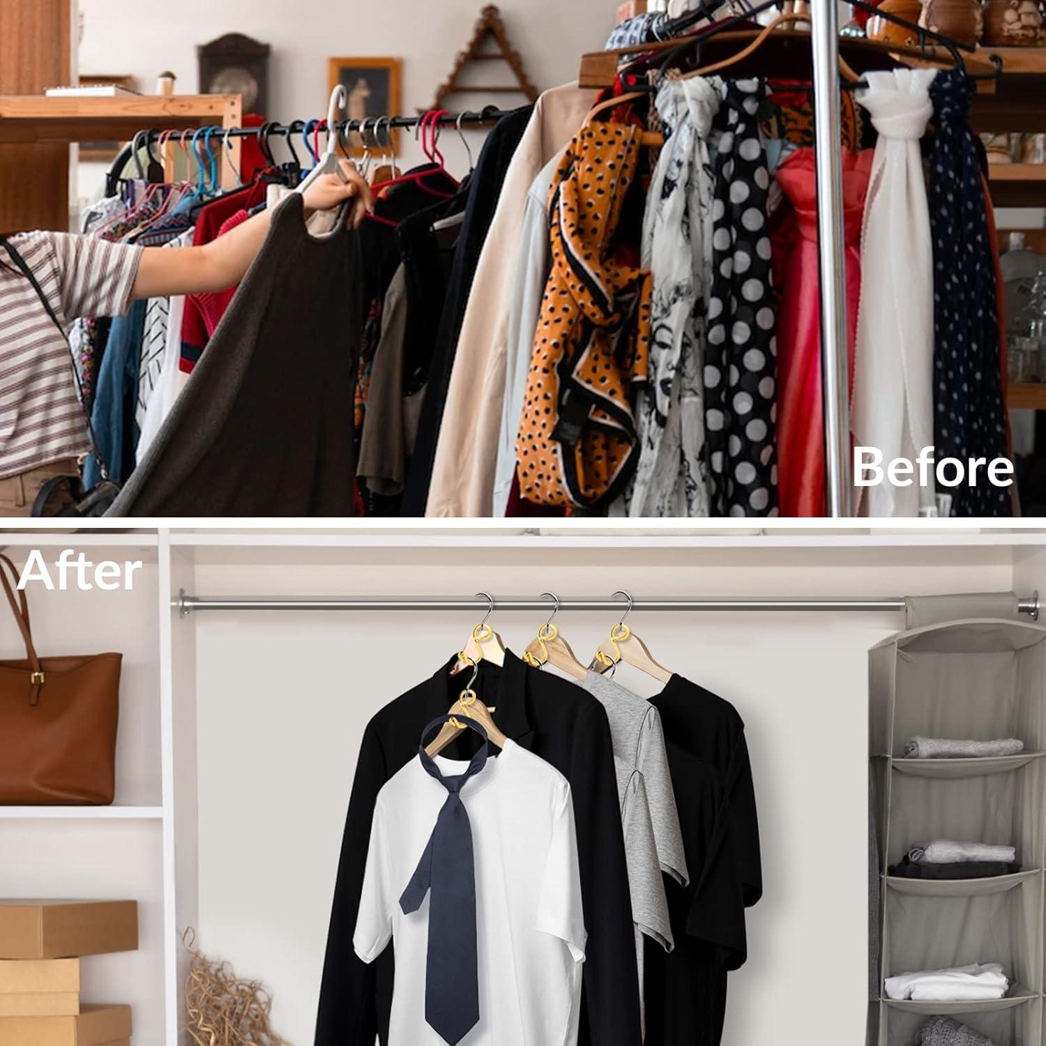 Ganchos Conectores para Perchas HolyMaji - 45 Piezas Doradas