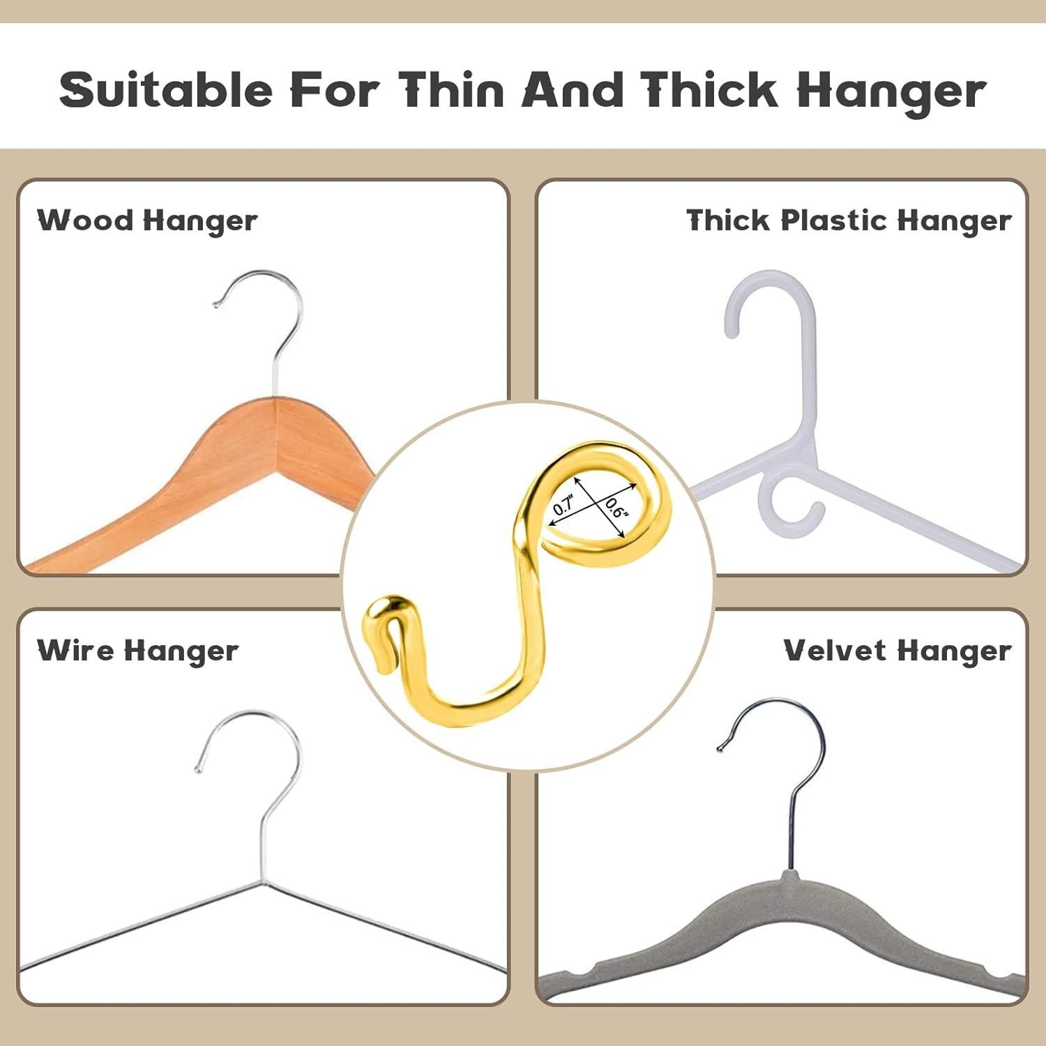 Ganchos Conectores para Perchas HolyMaji - 45 Piezas Doradas