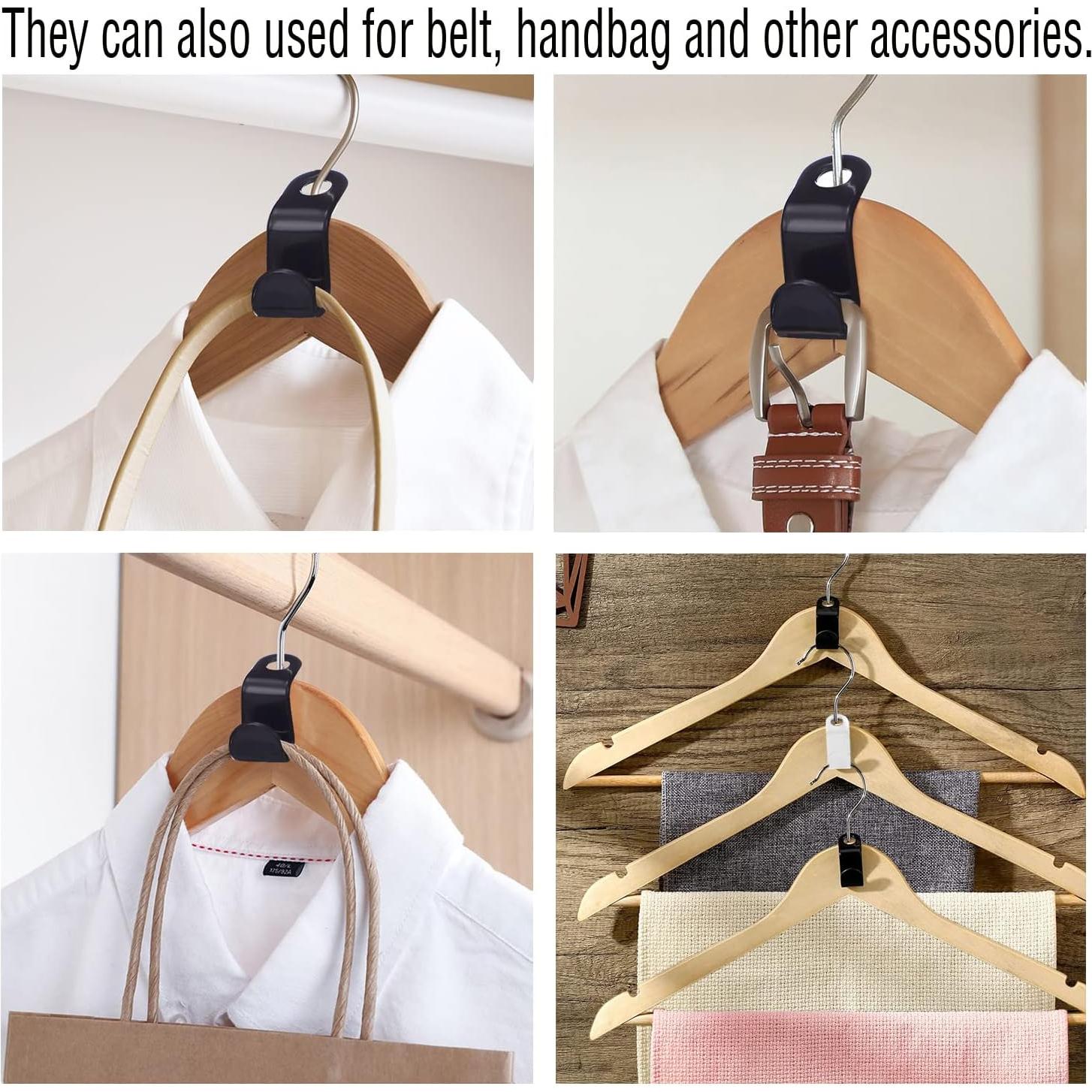 60 Ganchos Conectores para Perchas HOLLIHI Ahorro Espacio