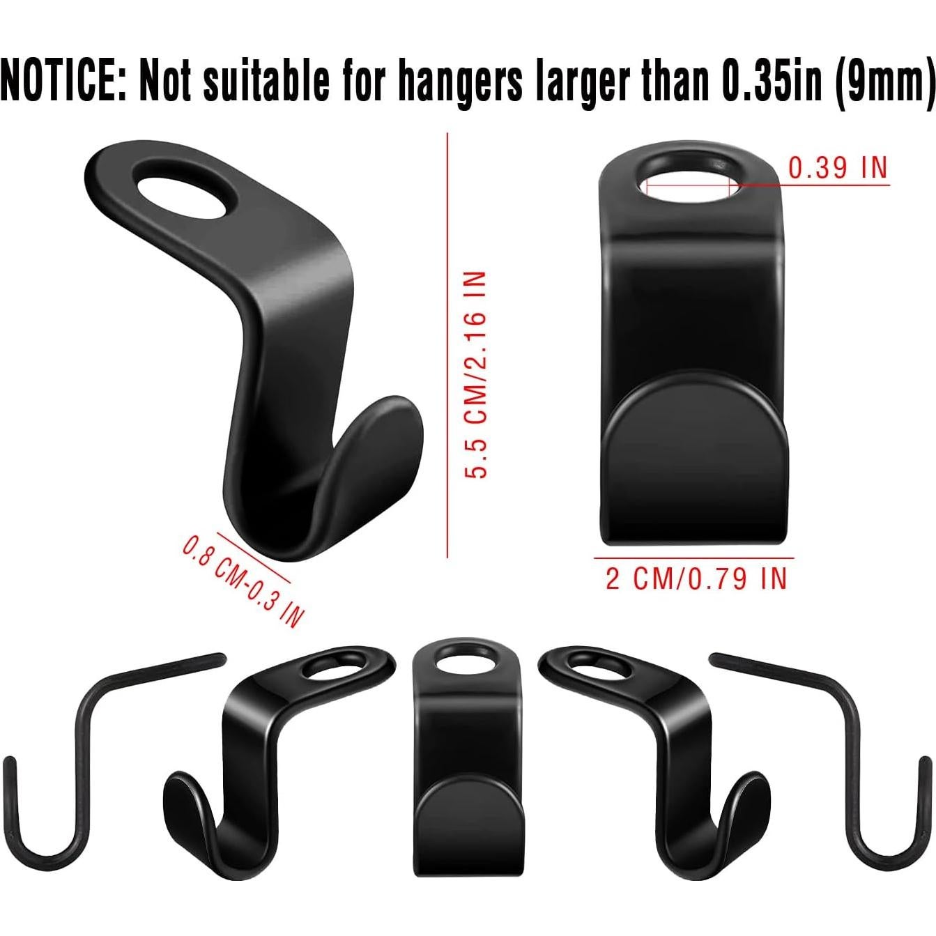 60 Ganchos Conectores para Perchas HOLLIHI Ahorro Espacio