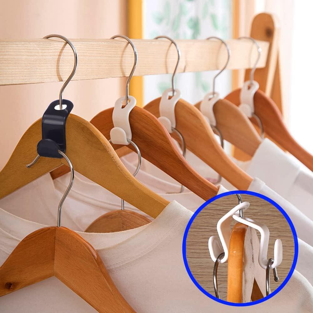 60 Ganchos Conectores para Perchas HOLLIHI Ahorro Espacio