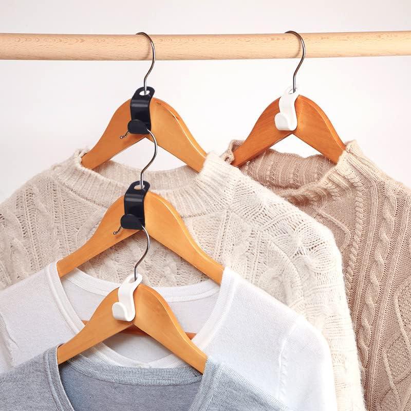 60 Ganchos Conectores para Perchas HOLLIHI Ahorro Espacio