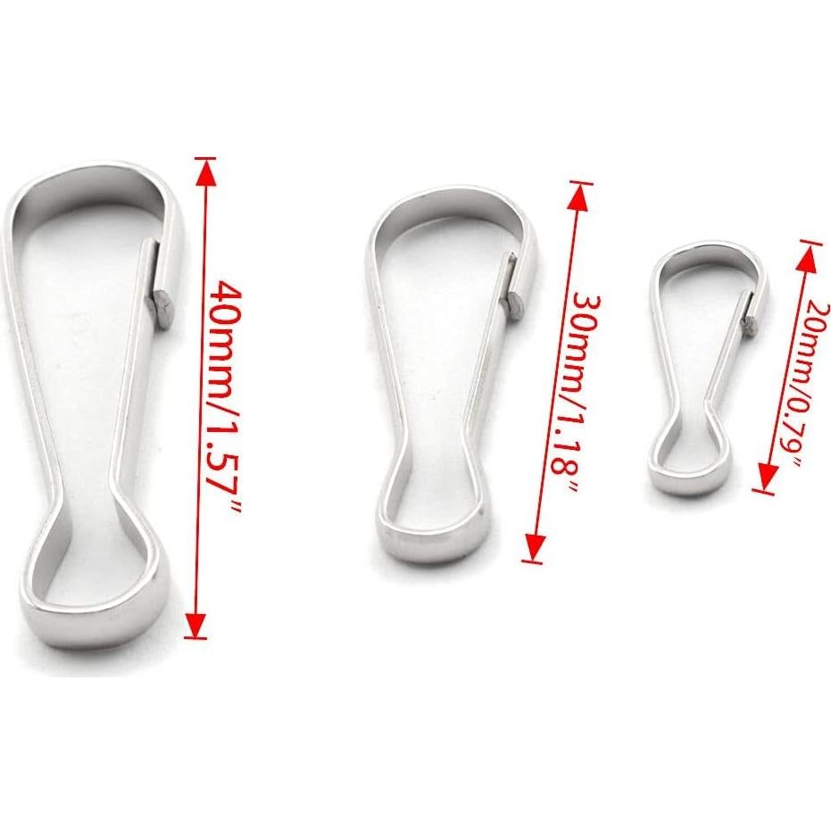 60 Ganchos de Resorte de Metal Aifeier ET - 20mm, 30mm, 40mm