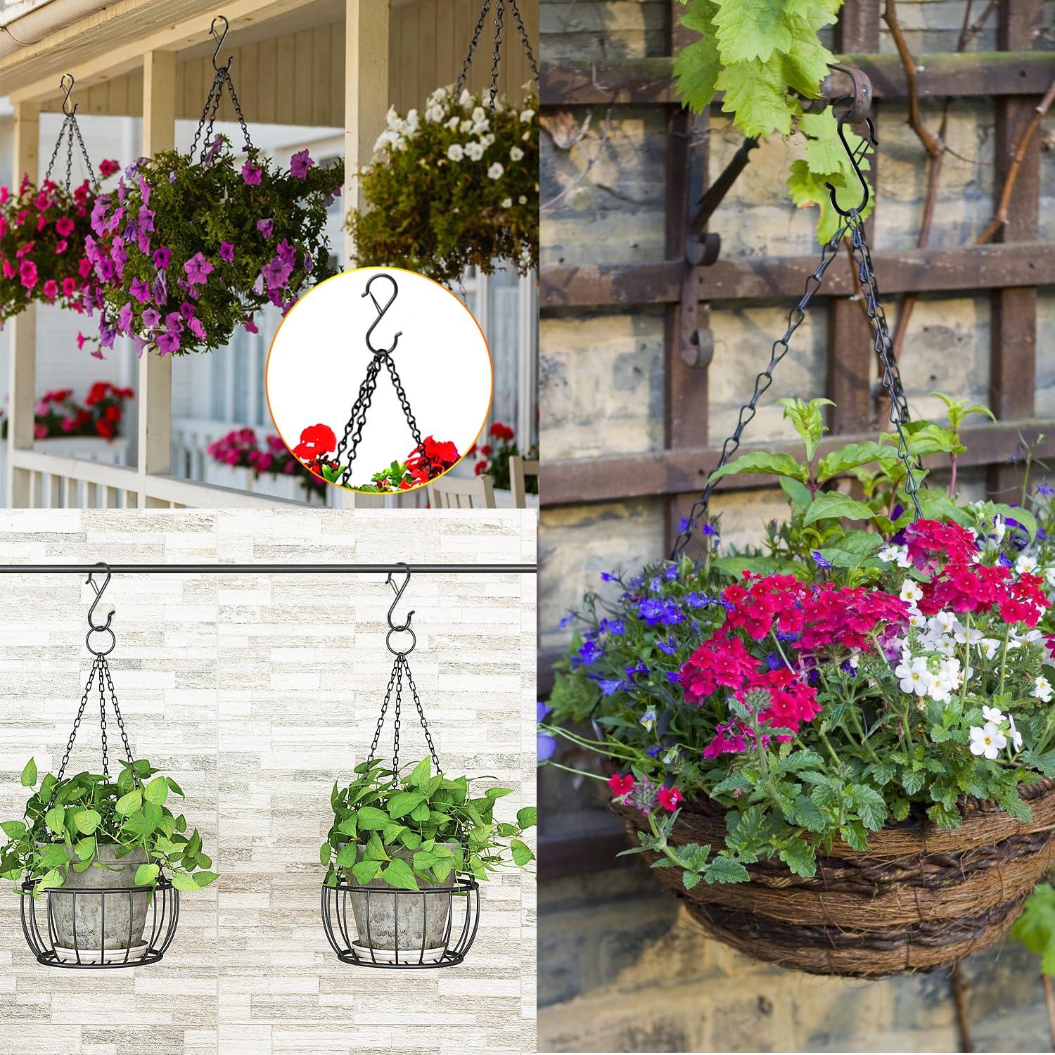 Paquete de 12 Ganchos en S Newlia con Hebilla de Seguridad 8.9 cm