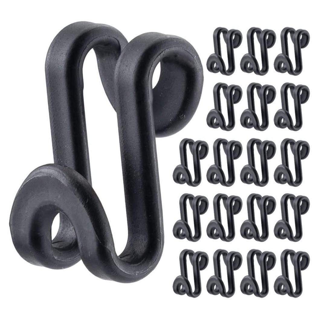 60 Ganchos Conectores en S IFAMIO para Perchas - Negro