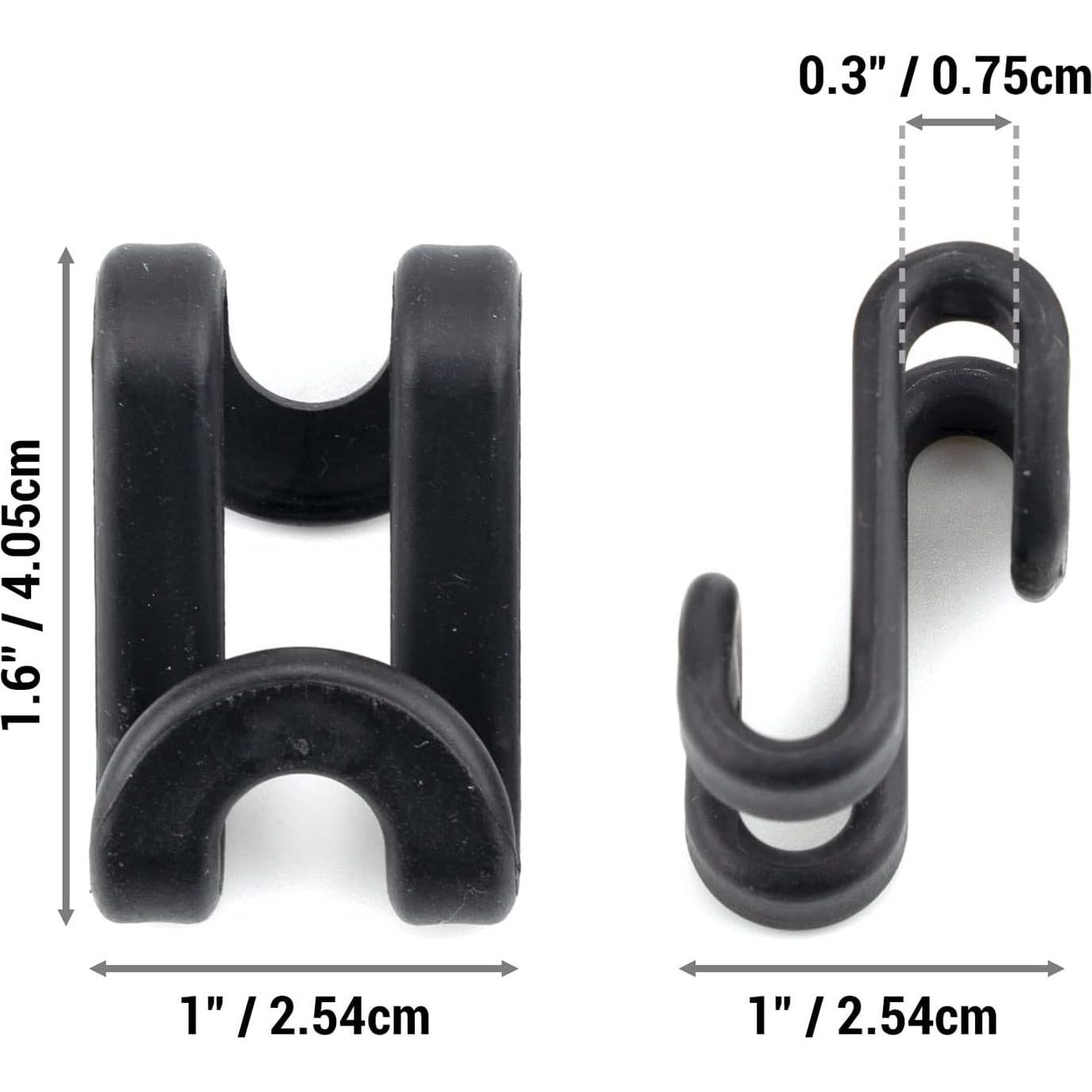 60 Ganchos Conectores en S IFAMIO para Perchas - Negro